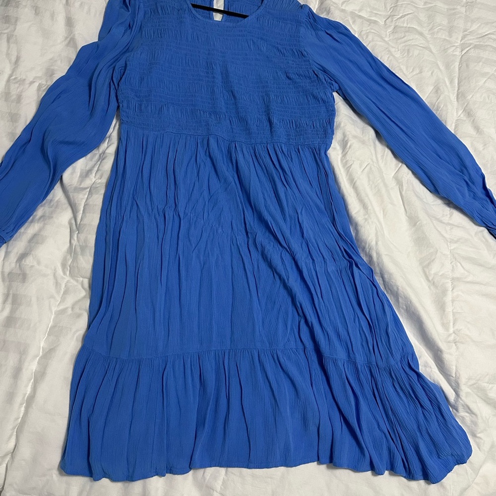 Sonoma Vibrant Blue Long Sleeve Dress
